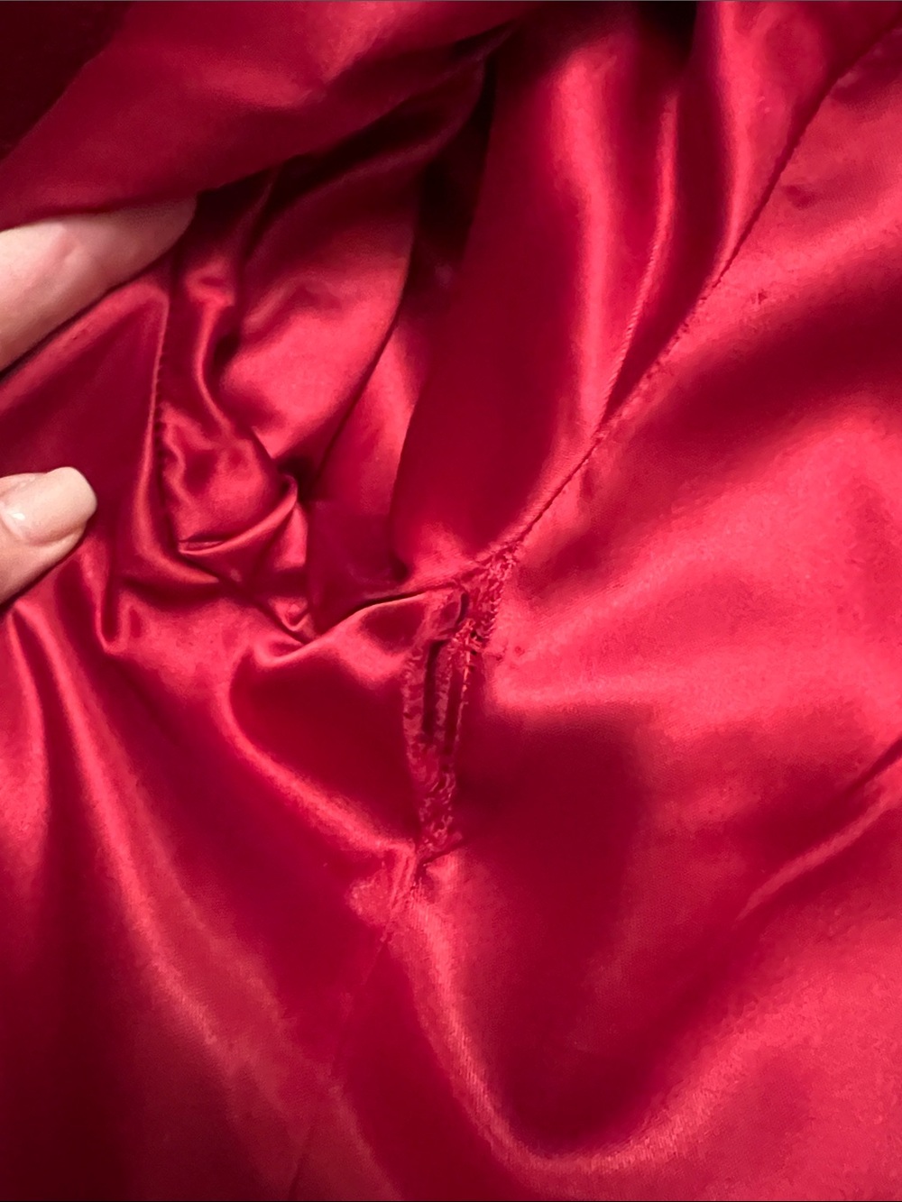 Women’s Double-Breasted Red Overcoat - Picture 9 of 13